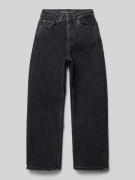 Tom Tailor Wide Leg Jeans mit 5-Pocket-Design in Black, Größe 140