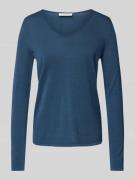 Tom Tailor Regular Fit Strickpullover mit V-Ausschnitt in Dunkelblau, ...