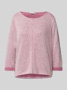 Tom Tailor Regular Fit Strickpullover mit 3/4-Arm in Pink, Größe L