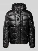 Tom Tailor Regular Fit Pufferjacke mit abnehmbarer Kapuze in Black, Gr...