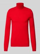 HUGO Wollpullover mit Rollkragen Modell 'San Thomas' in Rot, Größe M