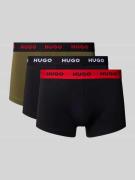 HUGO Trunks mit Label-Bund im 3er-Pack in Black, Größe L