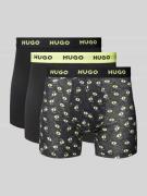 HUGO Trunks mit Label-Bund im 3er-Pack in Black, Größe L