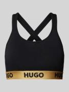 HUGO Bralette mit elastischem Label-Bund Modell 'SPORTY' in Gold, Größ...