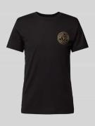 Versace Jeans Couture T-Shirt mit Label-Print in Black, Größe L