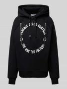 Versace Jeans Couture Hoodie mit Label- und Statement-Print in Black, ...