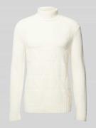 Brax Rollkragenpullover mit Label-Detail Modell 'Brian' in Offwhite, G...