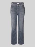 Cambio Bootcut Jeans mit Ziersteinbesatz Modell 'PIPER' in Hellgrau, G...