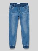 Name It Baggy Fit Jeans mit elastischen Abschlüssen Modell 'BEN' in Bl...