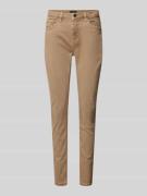 monari Slim Fit Jeans mit Strasssteinbesatz in Beige, Größe 34