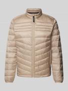 Jack & Jones Steppjacke mit Stehkragen Modell 'HERO' in Beige, Größe L