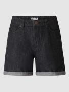 URBAN CLASSICS Regular Fit Jeansshorts aus Baumwolle in Black, Größe M