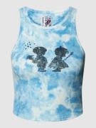 Guess Tanktop mit Rundhalsausschnitt Modell 'BOY AND GIRL' in Hellblau...