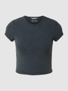 Review Basic Crop Top in Anthrazit, Größe XL