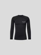 Balmain Longsleeve mit Label-Print in Black, Größe S