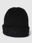 Roxy Beanie mit Label-Stitching Modell 'FREJA' in Black, Größe 1