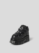 VETEMENTS Plateau-Sneaker aus Leder in Black, Größe 36