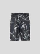 HAN Kjobenhavn Shorts mit Allover-Print in Silber, Größe 46