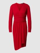 Lauren Ralph Lauren Knielanges Kleid mit V-Ausschnitt und Taillenband ...