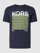 Michael Kors T-Shirt mit Motiv- und Label-Print Modell 'LATTICE KORS' ...