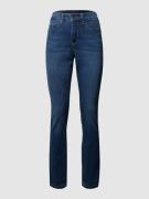 MAC High Rise Skinny Fit Jeans mit Kontrastnähten in Marine, Größe 30/...