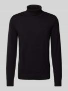 Christian Berg Men Rollkragenpullover mit Woll-Anteil und Label-Stitch...