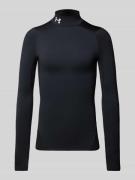 Under Armour Longsleeve mit Stehkragen und Logo-Stitching in Black, Gr...