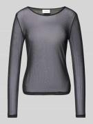 Vila Longsleeve in semitransparentem Design Modell 'NORA' in Black, Gr...