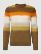 BOSS Orange Strickpullover mit Streifenmuster Modell 'KULTICO' in Oliv...