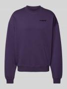 Low Lights Studios Sweatshirt mit Label-Stitching in Purple, Größe L