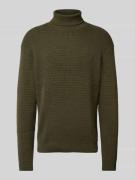 SELECTED HOMME Strickpullover mit Rollkragen Modell 'THEO' in Dunkelgr...