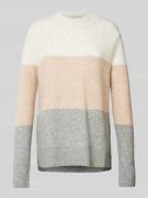 TOM TAILOR DENIM Regular Fit Strickpullover mit Baumwolle und Colour-B...