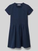 Tommy Hilfiger Teens Kleid mit Logo-Stitching Modell 'OTTOMAN' in Mari...