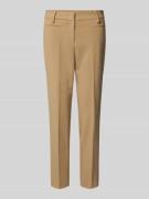 MAC Slim Fit Stoffhose mit Leistentaschen Modell 'Annalena' in Beige, ...