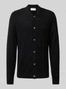 SELECTED HOMME Cardigan mit Umlegekragen Modell 'TRAY' in Black, Größe...