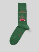 Burlington Socken mit Motiv-Stitching und Viskose-Anteil Modell 'X-Mas...