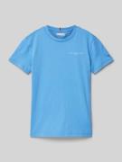 Tommy Hilfiger Teens T-Shirt mit Logo-Stitching in Blau, Größe 128