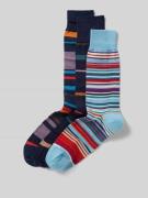 PAUL SMITH Socken mit Strukturmuster im 3er-Pack in Blau, Größe 40-46