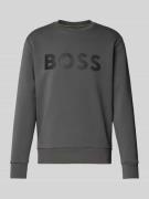 BOSS Green Sweatshirt mit Label-Print Modell 'Salbo' in Anthrazit, Grö...