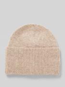 s.Oliver RED LABEL Beanie mit Wollanteil und breitem Rippstrick-Umschl...