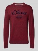 s.Oliver RED LABEL Regular Fit Strickpullover mit Logo in Rot, Größe L