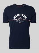 HECHTER PARIS T-Shirt mit Label-Print in Marine, Größe L