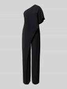 LAUREN DRESSES Jumpsuit mit One-Shoulder-Träger in Black, Größe 34