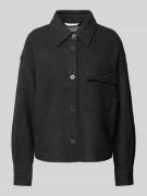 MARC O POLO Relaxed Fit Overshirt aus gekochter Wollqualität mit wasse...