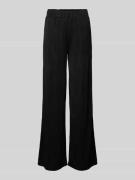 moves Wide Leg Stoffhose mit Strukturmuster Modell 'Evisa' in Black, G...