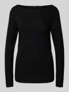 Zero Longsleeve mit U-Boot-Ausschnitt in Black, Größe 36