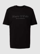 MARC O POLO T-Shirt mit Statement- und Label-Print in Black, Größe L