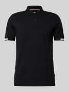 BOSS Poloshirt mit Label-Print Modell 'Parlay' in Black, Größe L