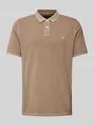 MARC O POLO Regular Fit Poloshirt mit Label-Stitching in Beige, Größe ...