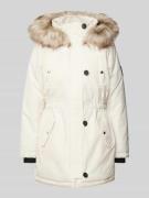 Only Taillierter Parka mit Kunstfellbesatz Modell 'IRIS' in Offwhite, ...